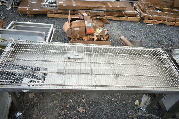 BRAND NEW SCRATCH AND DENT! Backyard Pro 554CHAR72SS 72" Heavy-Duty Stainless Steel Charcoal Grill with Adjustable Grates, Removable Legs, and Cover - Image 4 of 7
