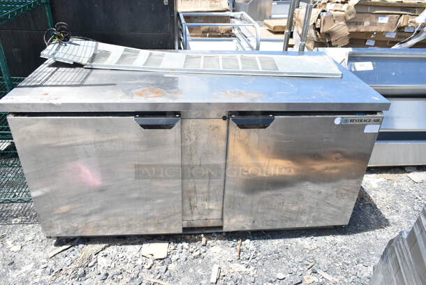 Beverage Air WTF60AY Stainless Steel Commercial 2 Door Undercounter Freezer. 115 Volts, 1 Phase. Cannot Test Due To Cut Power Cord - Image 1 of 5