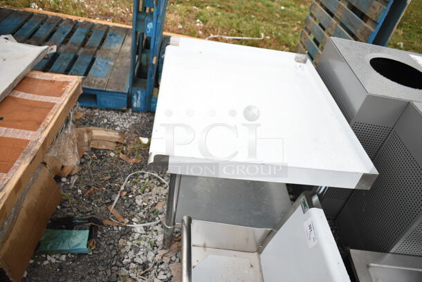 BRAND NEW SCRATCH AND DENT! Stainless Steel Commercial Equipment Stand w/ Under Shelf.  - Image 4 of 4