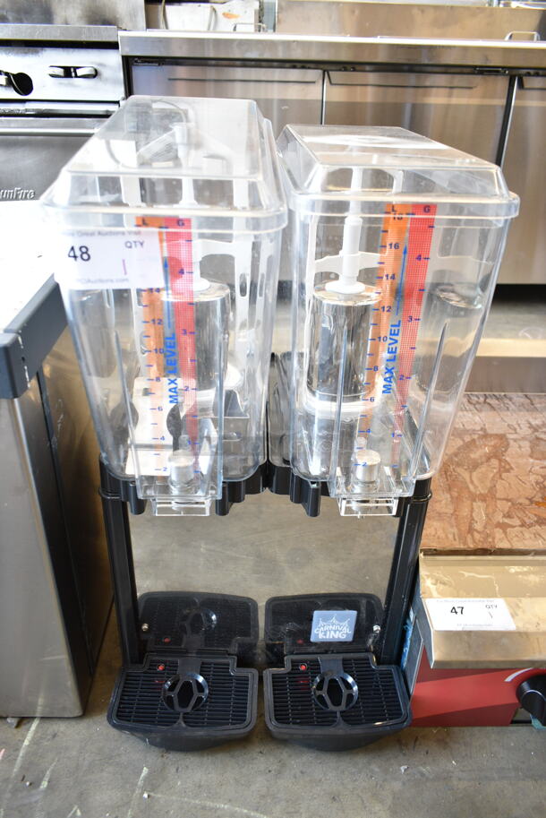 BRAND NEW SCRATCH AND DENT! 2023 Carnival King 382RBD5G2 Stainless Steel Commercial Double 5 Gallon Bowl Refrigerated Beverage Dispenser. 120 Volts, 1 Phase. Tested and Working! - Image 2 of 7