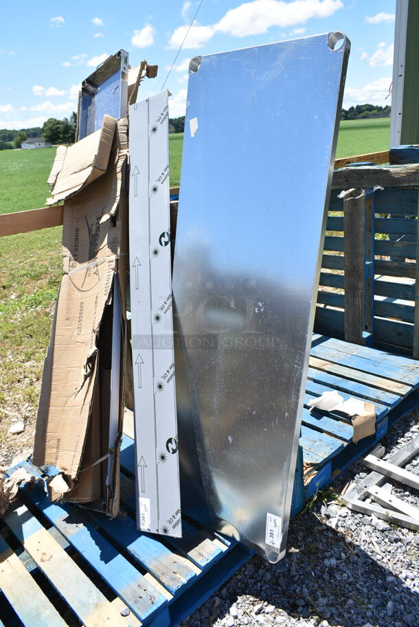 3 BRAND NEW SCRATCH AND DENT! Items; 600SOS1272 Regency Stainless Steel Single Deck Overshelf - 12" x 72" x 19 1/4", 450MM Unit. 3 Times Your Bid! - Image 1 of 7