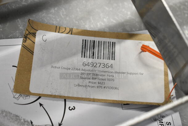 BRAND NEW SCRATCH AND DENT! Lot of 64927364 Robot Coupe 27364 Adjustable Immersion Blender Support for 20"-39" Diameter Pans, HP02B31S013C Beverage-Air 02B31S013C Lid Assy Dw64,Gf34,Sf34/64, Black Bar Mat, Lavex Hand Towel Dispenser.  - Image 4 of 8