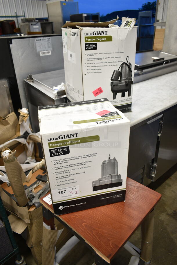 2 BRAND NEW SCRATCH AND DENT! Little Giant Pumps; 32A509807 9EC Series 509807 1 1/2" Manual Effluent Pump and 32A509413 9SC Series 509413 2" Manual Sewage Pump. 2 Times Your Bid!  - Image 2 of 6