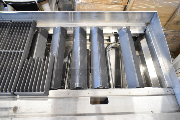 BRAND NEW SCRATCH AND DENT! 2023 Cooking Performance Group CPG 351CRCPG72NL Stainless Steel Commercial Countertop Natural Gas Powered Charbroiler Grill. Missing Grates. 240,000 BTU.  - Image 6 of 8