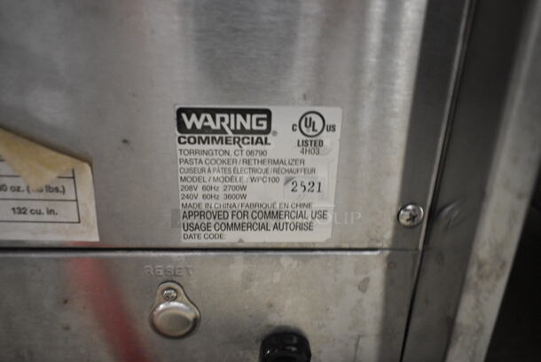 Waring WPC100 Stainless Steel Commercial Countertop Electric Powered Pasta Cooker Rethermalizer. 208/240 Volts. - Image 6 of 6