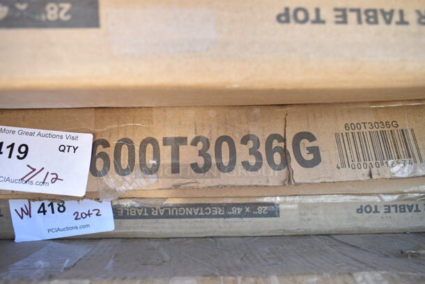 BRAND NEW SCRATCH AND DENT! Regency 600T3036G 30" x 36" 18-Gauge 304 Stainless Steel Commercial Work Table with Galvanized Legs and Undershelf. May Be Missing Pieces. - Image 2 of 3