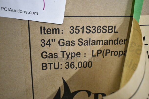 BRAND NEW IN CRATE! Cooking Performance Group CPG 351S36SBL Stainless Steel 34" Liquid Propane Infrared Salamander Broiler. 36,000 BTU - Image 3 of 4