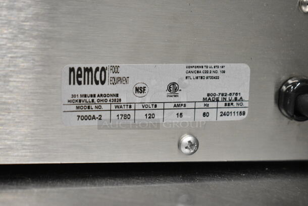 BRAND NEW SCRATCH AND DENT! 2024 Nemco 7000A-2 Stainless Steel Commercial  Dual Waffle Maker. 120 Volts, 1 Phase. Tested and Working! - Image 5 of 5