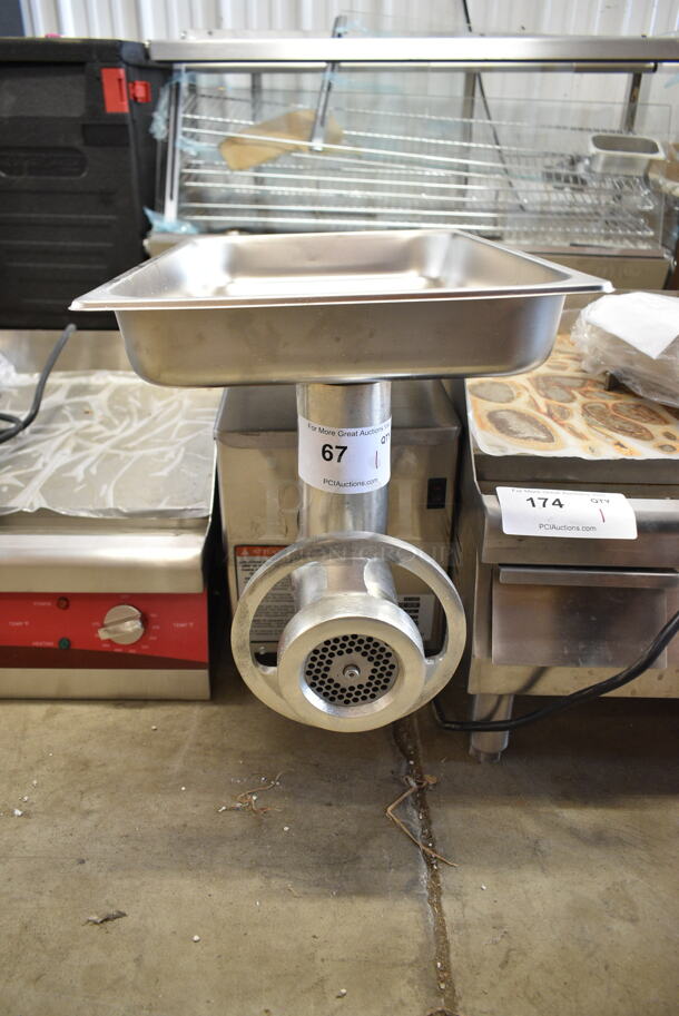 BRAND NEW SCRATCH AND DENT! 2023 Pro-Cut KG-12-FS Stainless Steel Commercial Countertop Meat Grinder w/ Tray and Pusher. 115 Volts, 1 Phase. Tested and Working! - Image 2 of 7