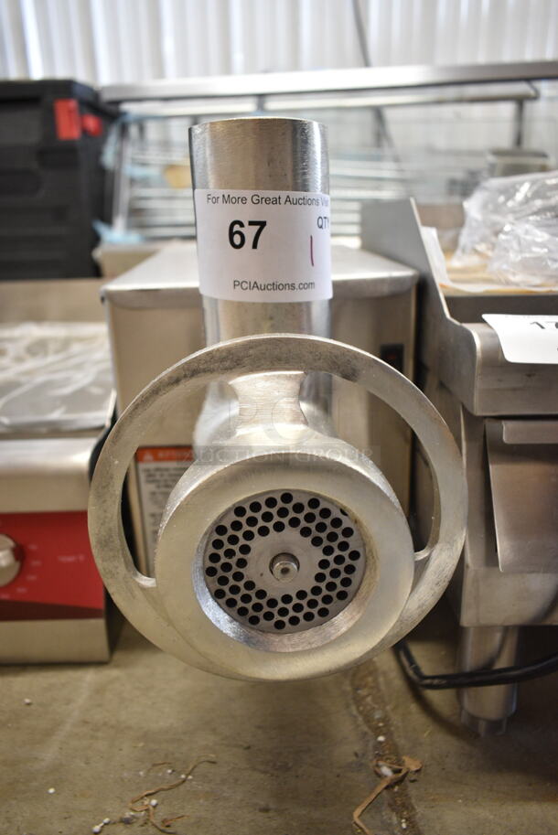 BRAND NEW SCRATCH AND DENT! 2023 Pro-Cut KG-12-FS Stainless Steel Commercial Countertop Meat Grinder w/ Tray and Pusher. 115 Volts, 1 Phase. Tested and Working! - Image 6 of 7