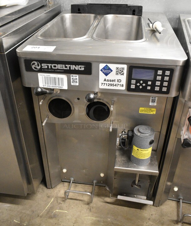 2019 Stoelting SF121-38I2 Stainless Steel Commercial Countertop 2 Flavor w/ Twist Soft Serve Ice Cream Machine. 208-240 Volts, 1 Phase. - Image 1 of 6