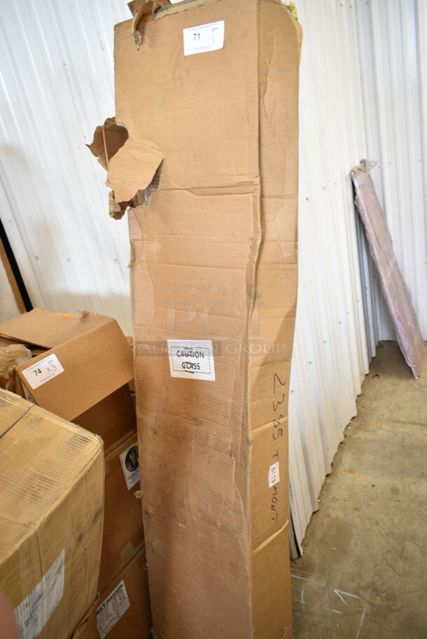 BRAND NEW SCRATCH AND DENT! Hatco 413EP95072 Flav-R-Shield 72" x 14" 1-Bay Portable Curved Acrylic Adjustable Sneeze Guard - Image 2 of 3