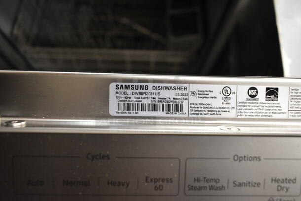 BRAND NEW SCRATCH AND DENT! Samsung DW80R2031US Stainless Steel Undercounter Dishwasher. 120 Volts, 1 Phase.  - Image 11 of 11