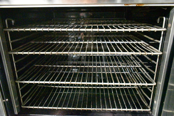 2 Montague Stainless Steel Commercial Natural Gas Powered Full Size Convection Ovens w/ View Through Doors, Metal Oven Racks and Thermostatic Controls on Commercial Casters. 2 Times Your Bid! - Image 4 of 6