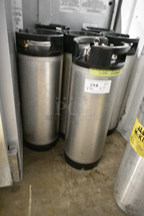 7 Metal Items; 6 Corny Kegs and 1 Carbon Dioxide Tank. 7 Times Your Bid! Buyer Must Pick Up - We Will Not Ship This Item. - Image 2 of 7