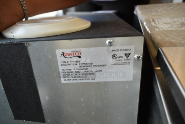 BRAND NEW SCRATCH AND DENT! Avantco 177PBD3 Powdered Cappuccino / Hot Chocolate Machine with Three 3.7 lb. Hoppers. 120 Volts, 1 Phase.  - Image 7 of 7