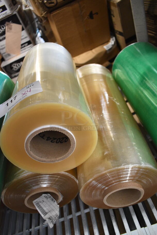 4 BRAND NEW SCRATCH AND DENT! Rolls of Plastic Wrap Including J820679. 4 Times Your Bid! - Image 4 of 5