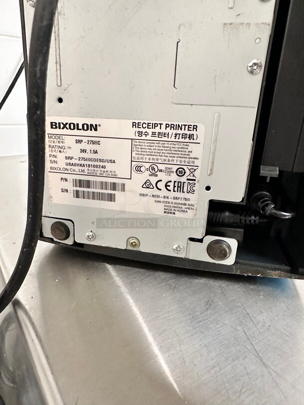 BIXOLON SRP-275IIIAOSG SRP-275III  275III, Printer, Impact, Black, Serial, USB, Tear Bar 115 Volt Working - Image 5 of 5