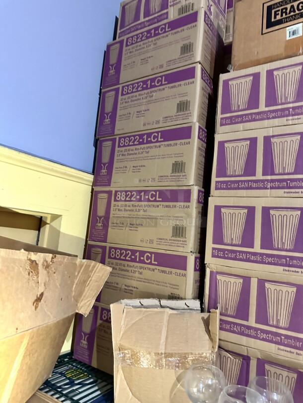 New! Clear San Plastic Spectrum Tumbler 22 Oz Each Box has 2 Dozen - Image 5 of 5