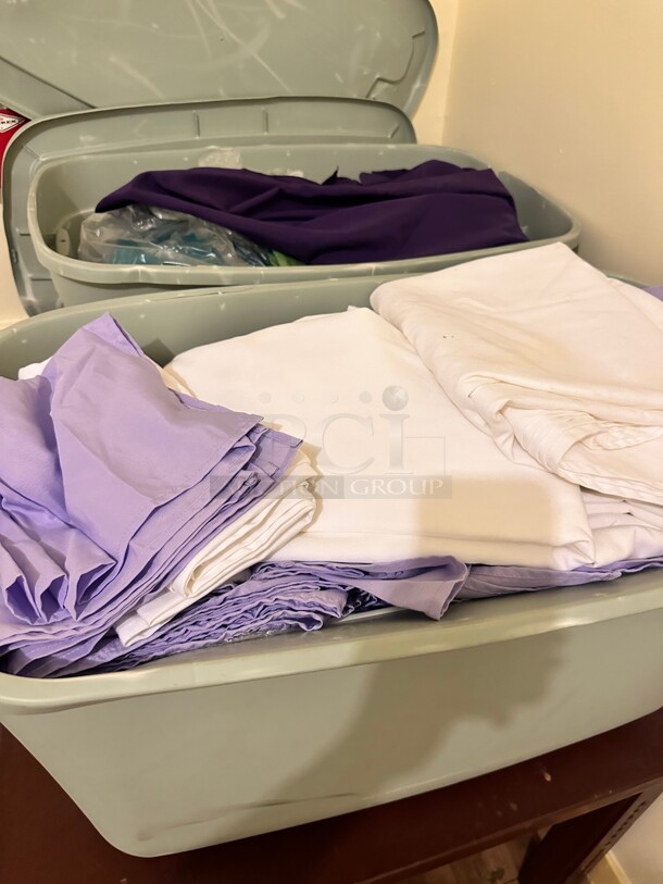 One Lot Contains Two Containers of Table Covers Assorted Colors - Image 7 of 8