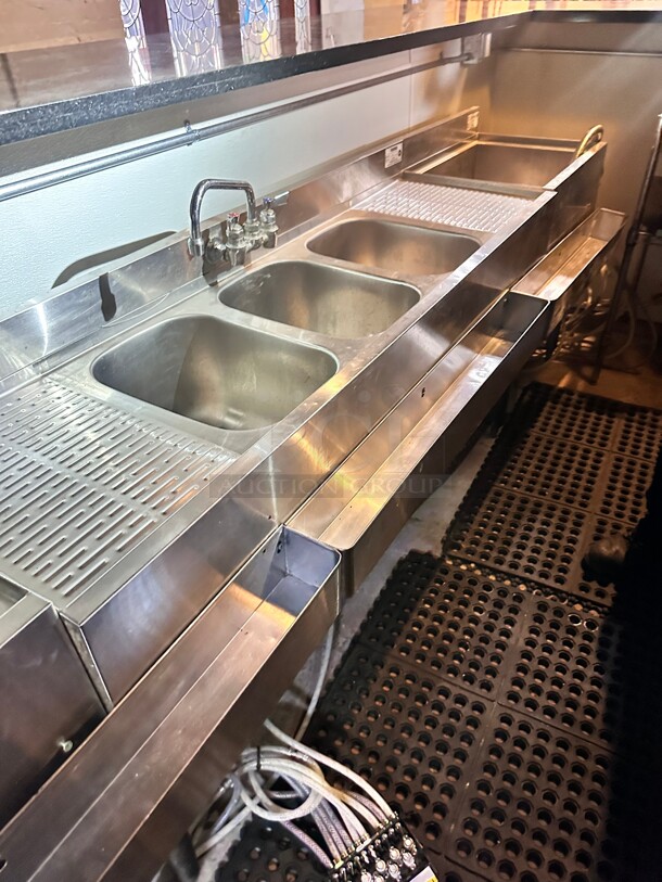 Krowne 18-53C 60" 3-Compartment Metal / Underbar Sink - Image 5 of 5
