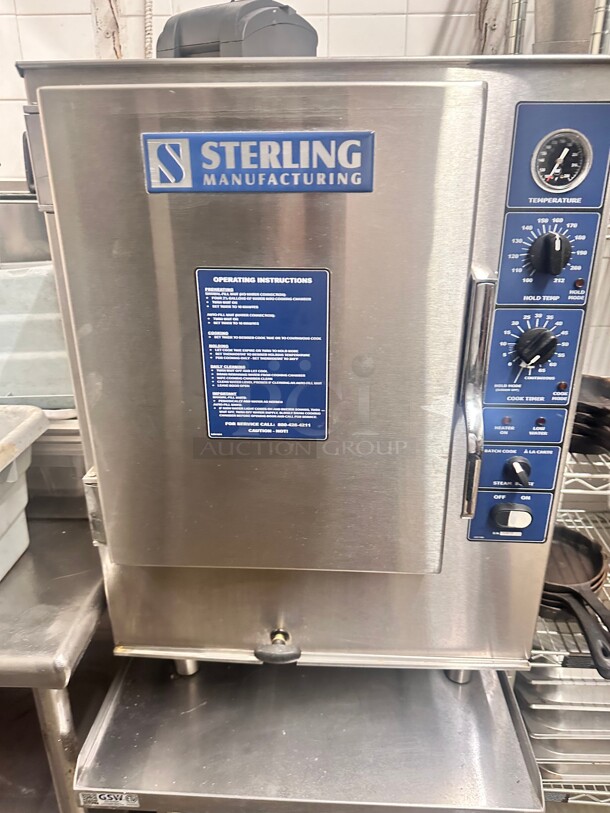 Late Model Sterling SPG-6 MF NG 12-PAN Countertop Boilerless Convection Steamer 115 Volt Working - Image 4 of 10