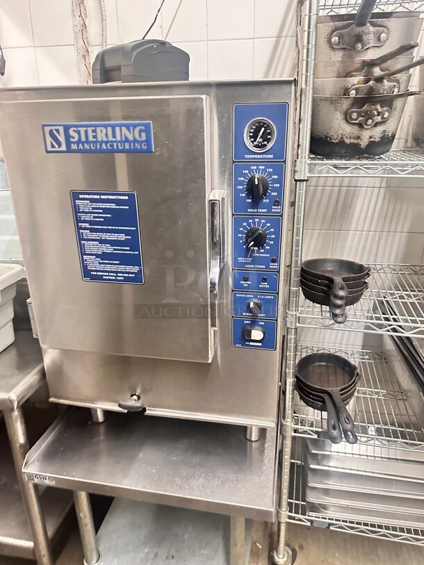 Late Model Sterling SPG-6 MF NG 12-PAN Countertop Boilerless Convection Steamer 115 Volt Working - Image 6 of 10
