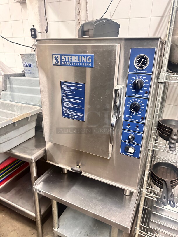 Late Model Sterling SPG-6 MF NG 12-PAN Countertop Boilerless Convection Steamer 115 Volt Working - Image 8 of 10