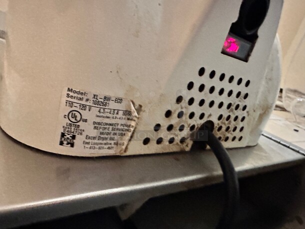 Excel Dryer XL-BW-ECO Hand Dryer, No Heat, 115 Volt Working - Image 7 of 8