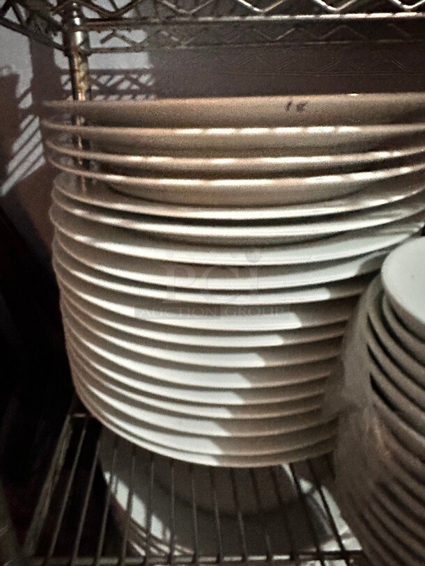 New! White Serving Plates 16" - Image 1 of 2