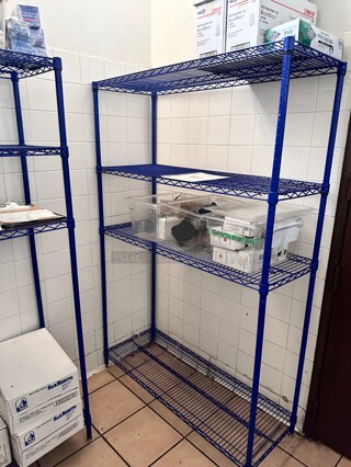 Stainless Steel Rack Blue Color
48x18x72