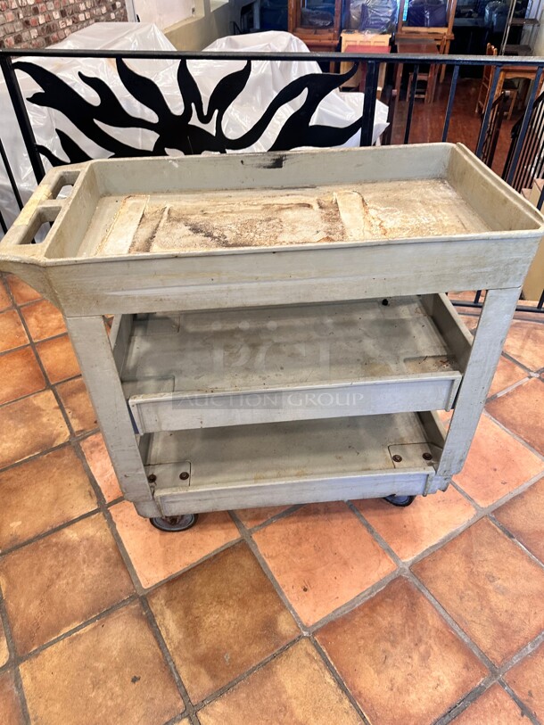 Commercial Kitchen Utility Cart - 34 x 17 x 33 inch, Gray on Wheels - Image 3 of 3