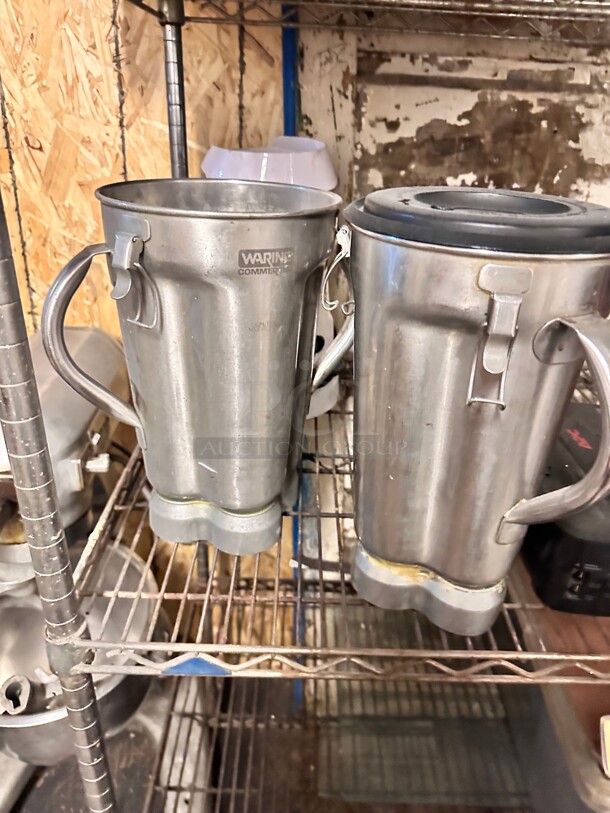 Waring 023909 1 Gallon Stainless Steel Blender Jar with Two Handles for Commercial Blenders - Image 2 of 5