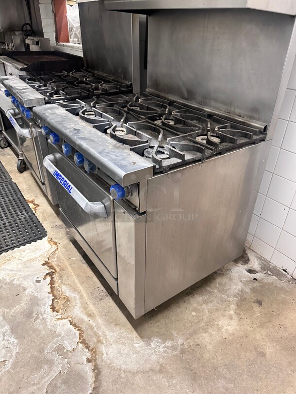Imperial IR-6 36 inch 6 Burner Gas Range w/ Standard Oven, Natural Gas Working - Image 5 of 8