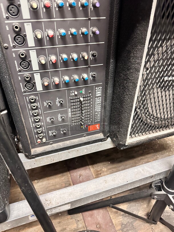One Lot Of Music Instrument With Speakers and Power Mixer Working - Image 6 of 10