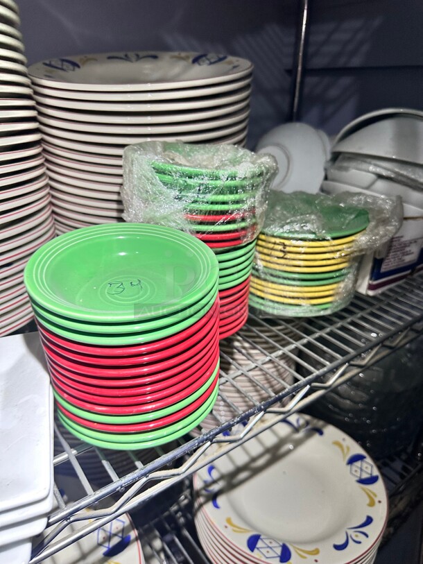 New! Assorted Colors Round Salsa Plates 5" - Image 3 of 5