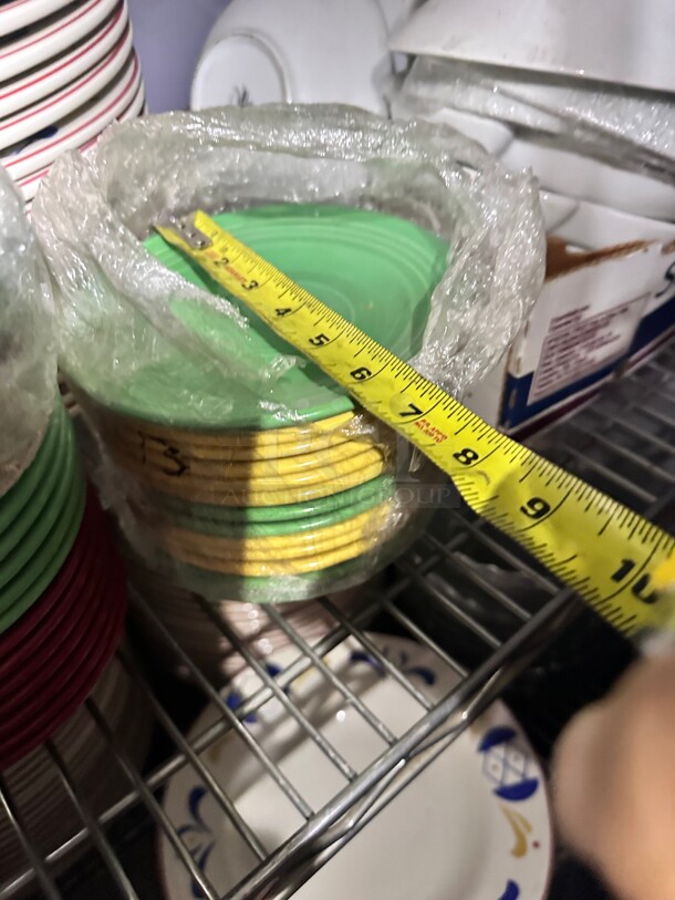 New! Assorted Colors Appetizer Plates 6" - Image 3 of 5