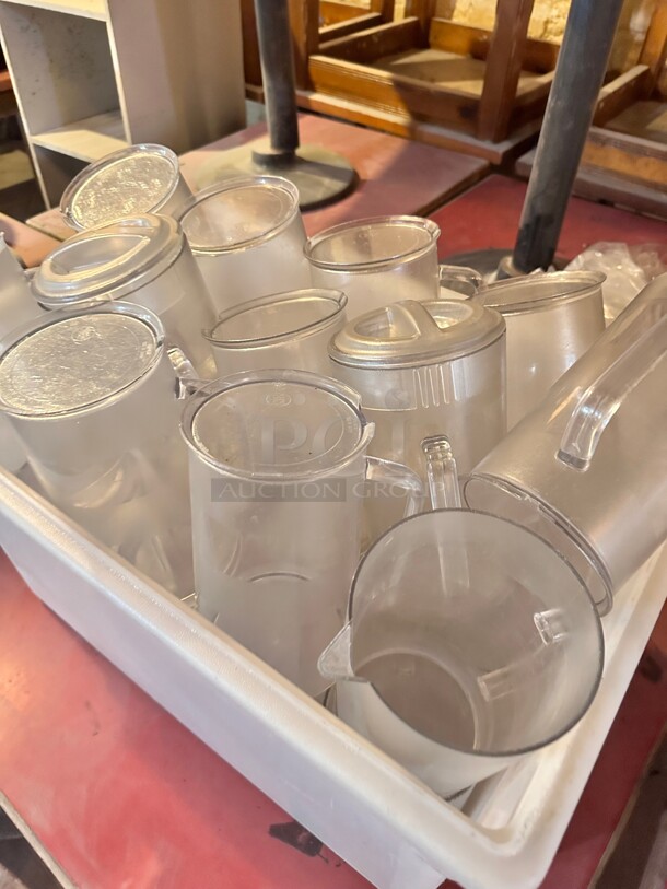 One Lot of Cambro PC64CW 64 oz. Customizable Covered Plastic Pitcher - Image 2 of 2