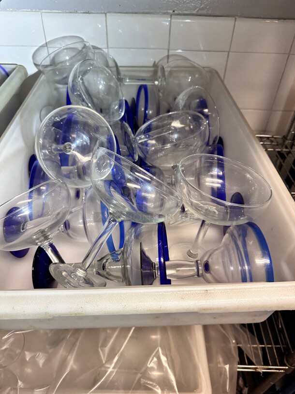 One Lot Of Margareta Glass Cups With Blue Top - Image 3 of 4