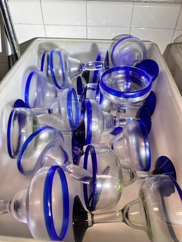 One Lot Of Margareta Glass Cups With Blue Top - Image 4 of 4
