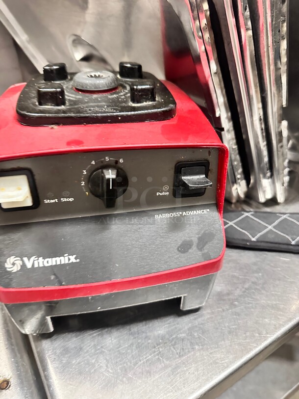 Vitamix  2-Speed 2.3 hp Blender with Toggle Controls Only Base Red - 120V Working - Image 6 of 7