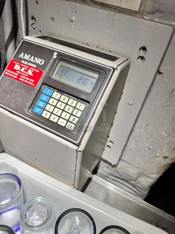 Amano MJR-8000 Calculating time clock Working - Image 2 of 5