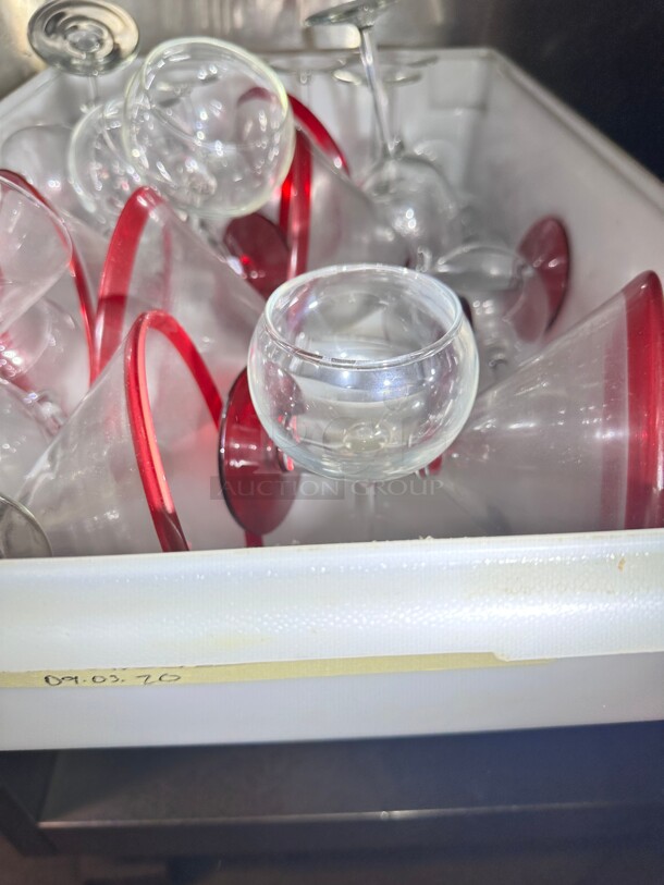 One Lot Of Margareta Glass With Red Top - Image 1 of 4