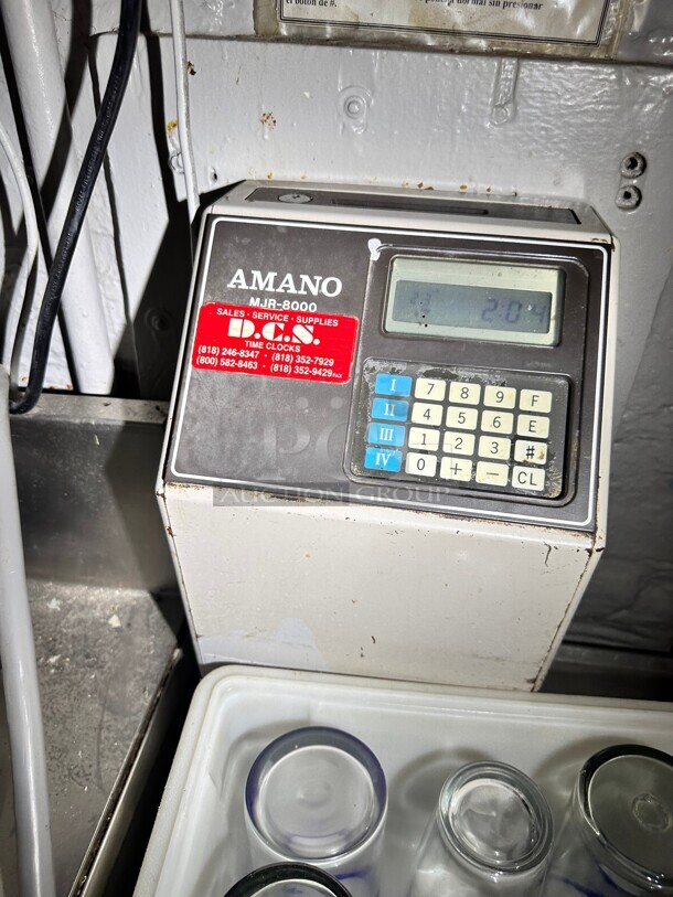 Amano MJR-8000 Calculating time clock Working - Image 1 of 5