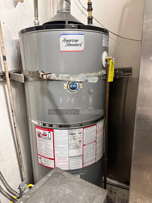 Late Model American Standard PLC75-76-AS Water Heater - 75 Gallon Commercial Gas 76,000 BTU Working - Image 1 of 8
