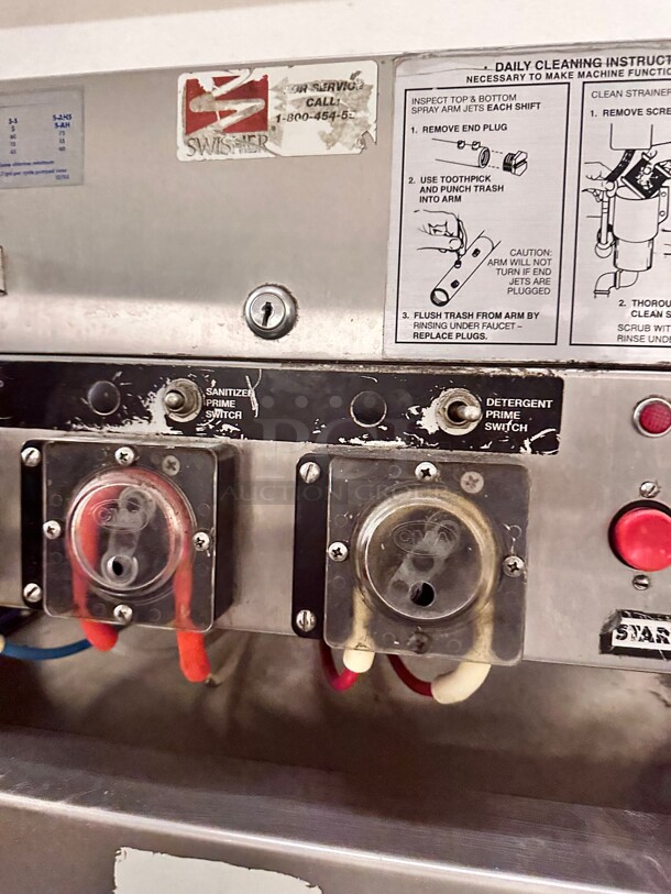 ADS Double Rack Low Temperature Chemical Sanitizing Pass Through Dishwasher - 115V Wokring - Image 5 of 8