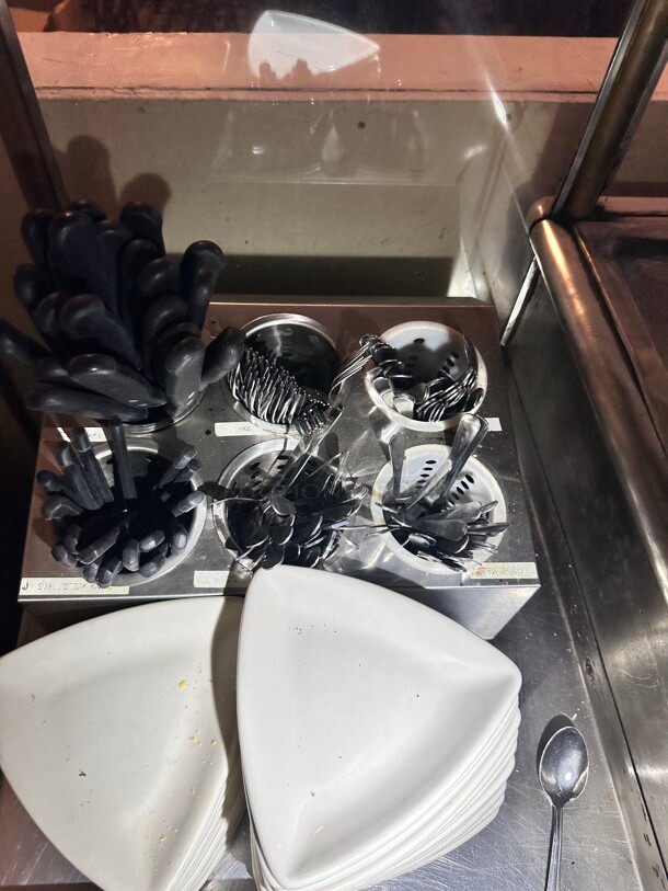 One Lot Of Silverware With Holder - Image 2 of 2
