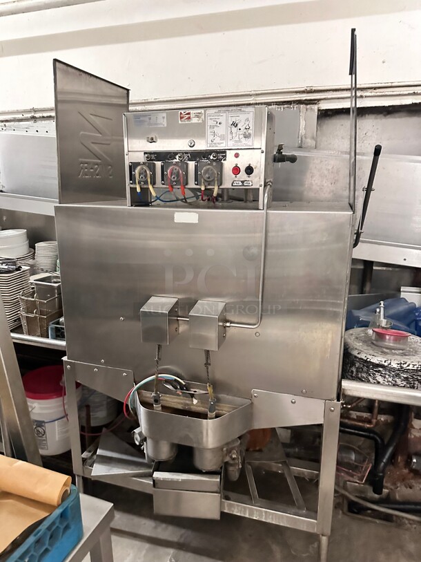 ADS Double Rack Low Temperature Chemical Sanitizing Pass Through Dishwasher - 115V Wokring - Image 7 of 8