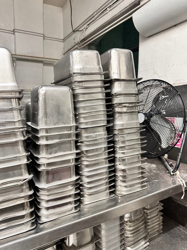 Commercial Stainless Steel Pans 1/3 Size - Image 2 of 3