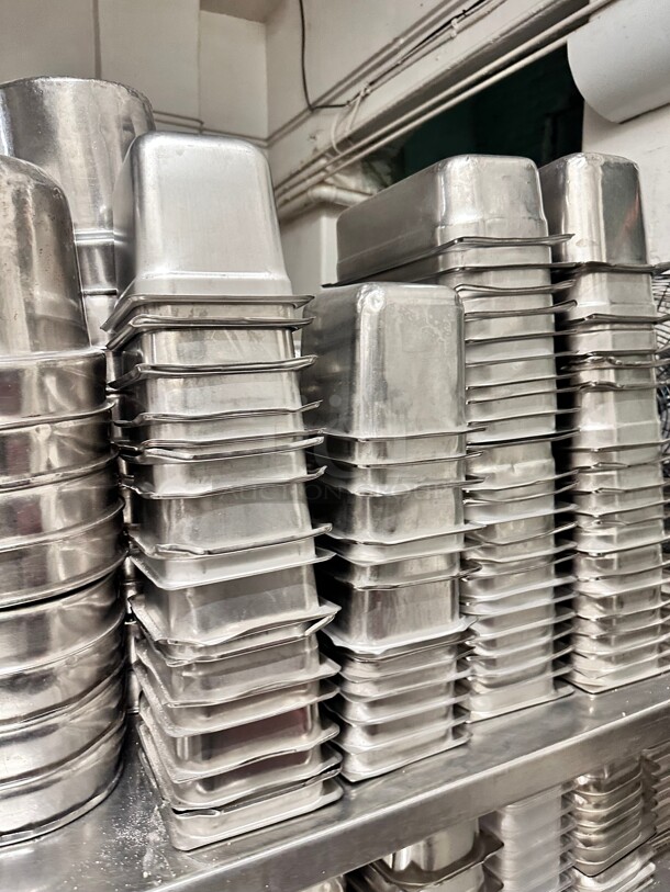 Commercial Stainless Steel Pans 1/3 Size - Image 3 of 3